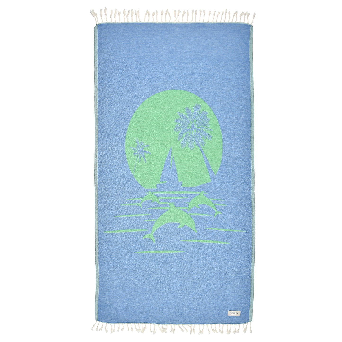 exclusive green dolphins peshtemal beach towel