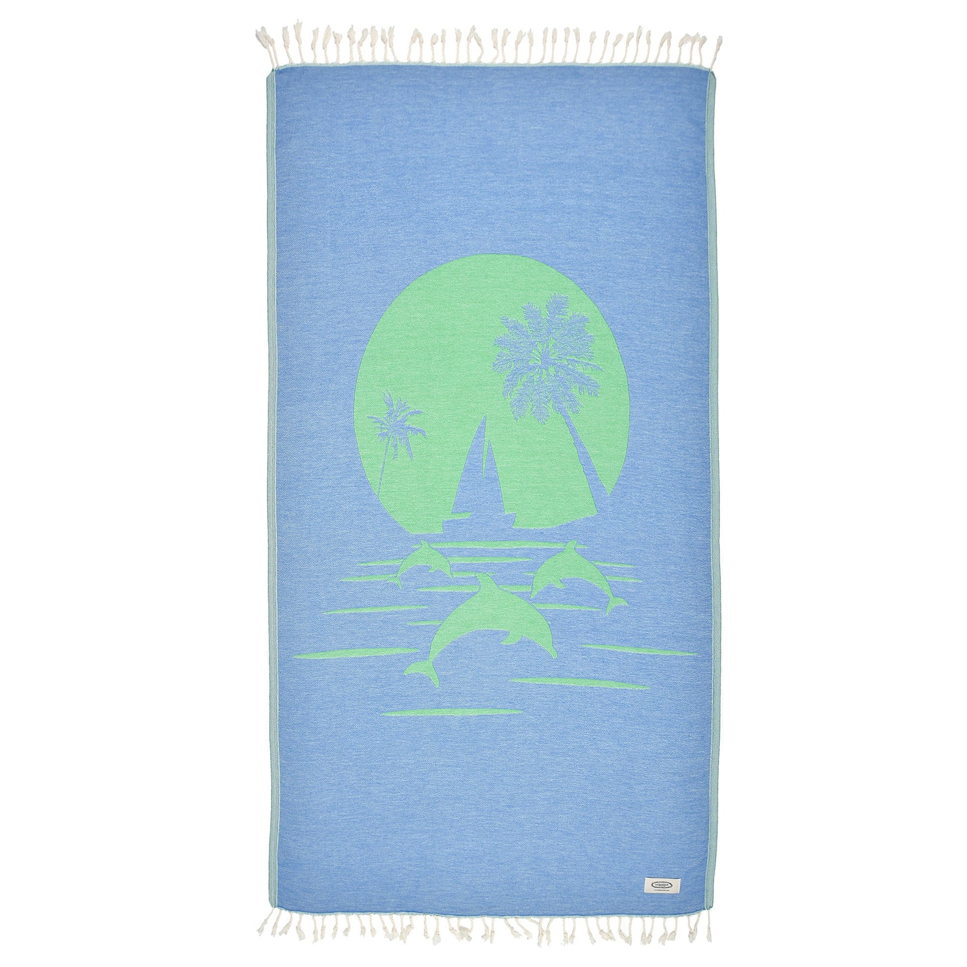 exclusive green dolphins peshtemal beach towel