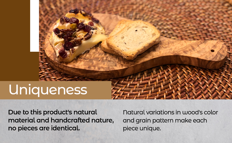 Original Olive Wood Cutting Board with Handle – Handcrafted