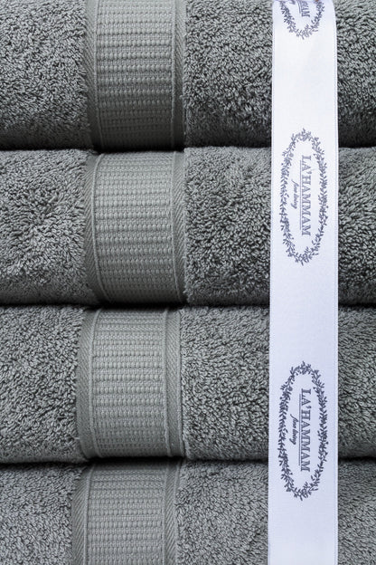 La Hammam luxury hand towels with wide dobby border and double stitching