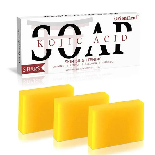 Kojic Acid dark spot soap bars with Vitamin C in 3-pack set
