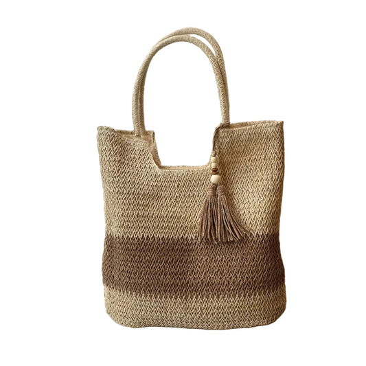 Summer Beach Straw Shoulder Tote Bag