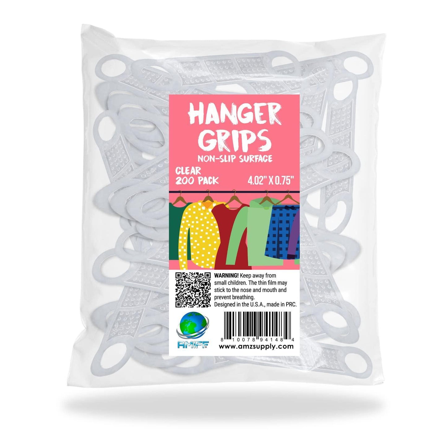 non slip hanger grip 200 pack displayed