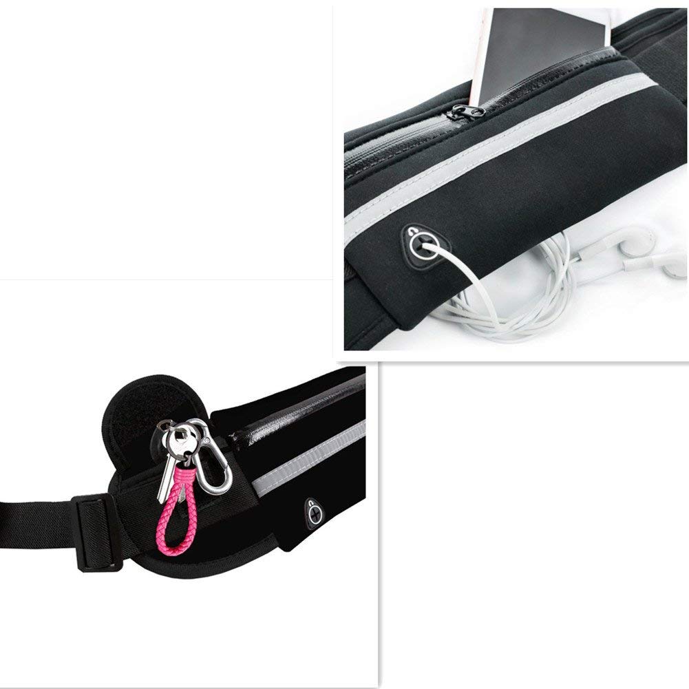 Dual-pocket fitness waist pack for jogging