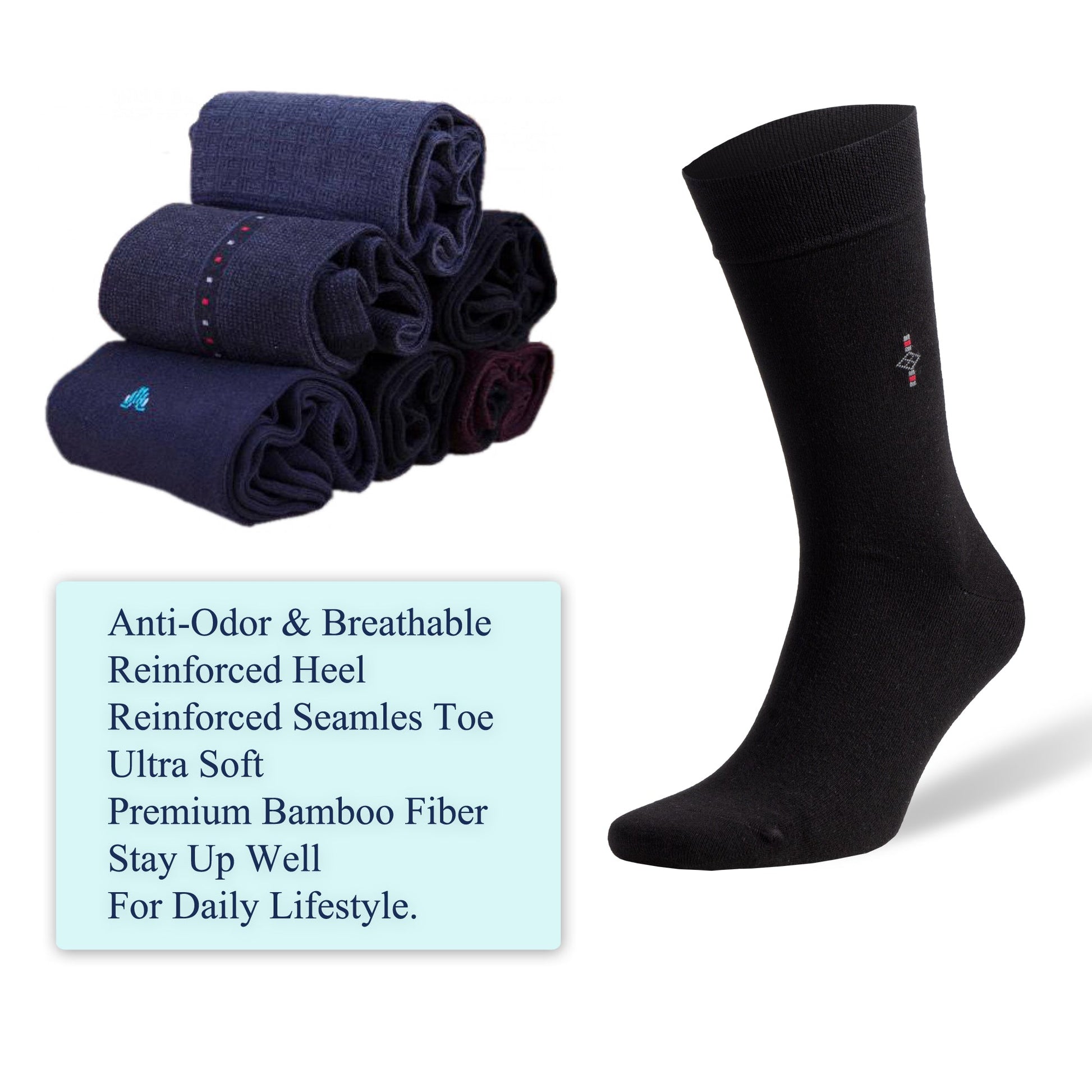 Stylish men's bamboo socks set