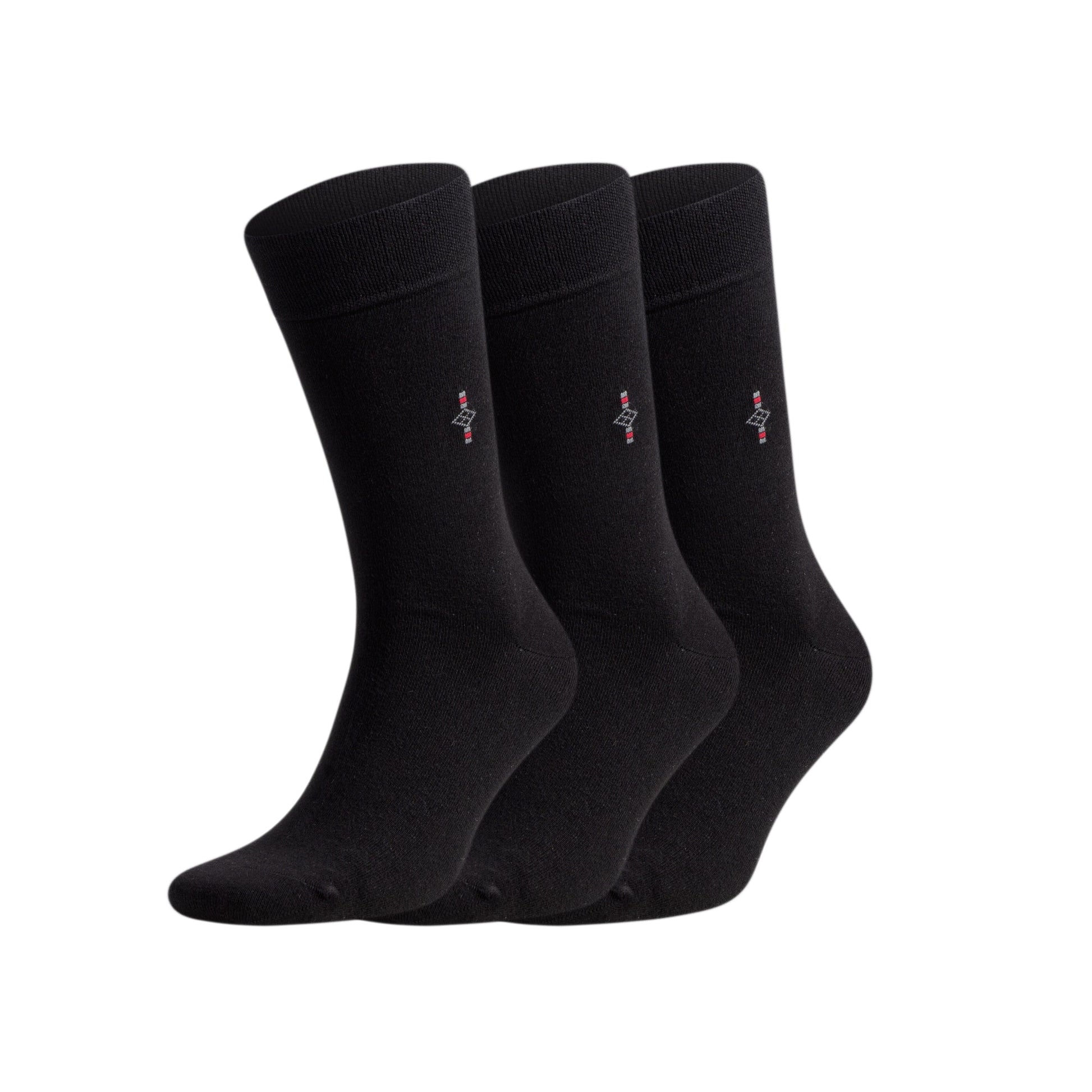 Men's bamboo dress socks seamless toe black