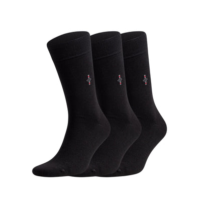 Men's bamboo dress socks seamless toe black