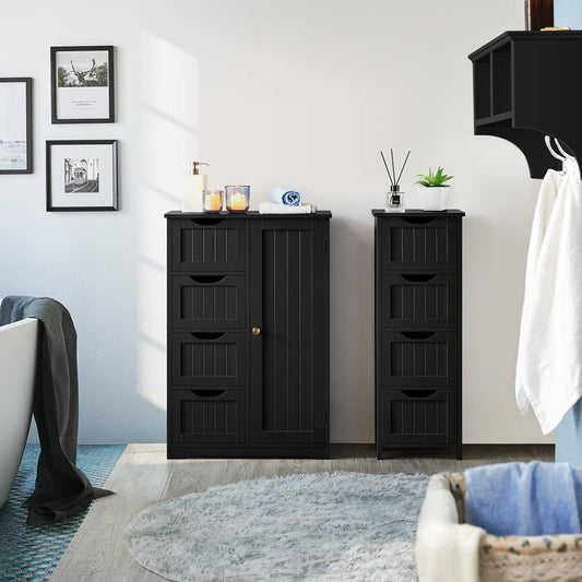 Moisture-resistant black   cabinet suitable for bathrooms