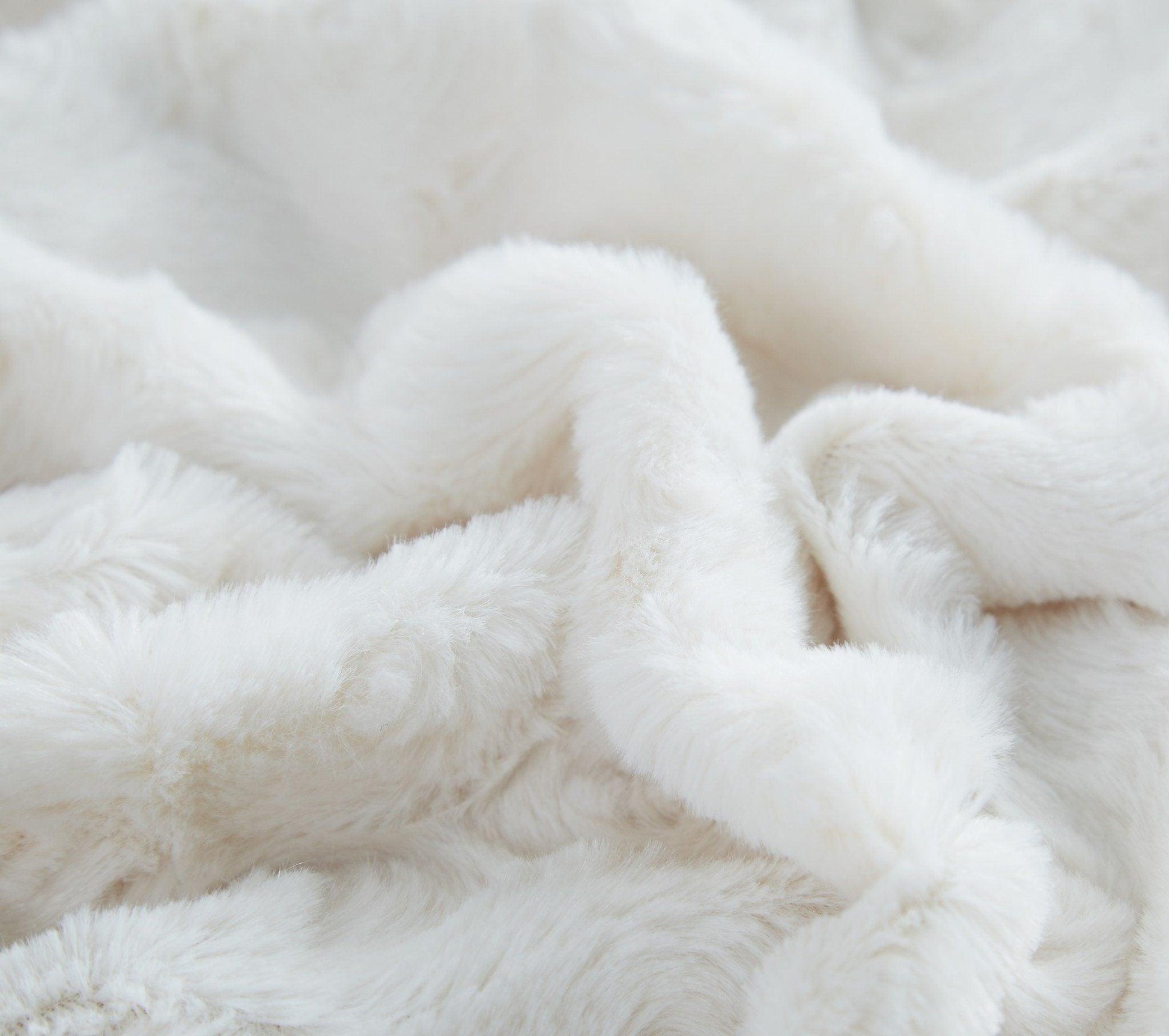 Close-up embossed white rose faux fur texture