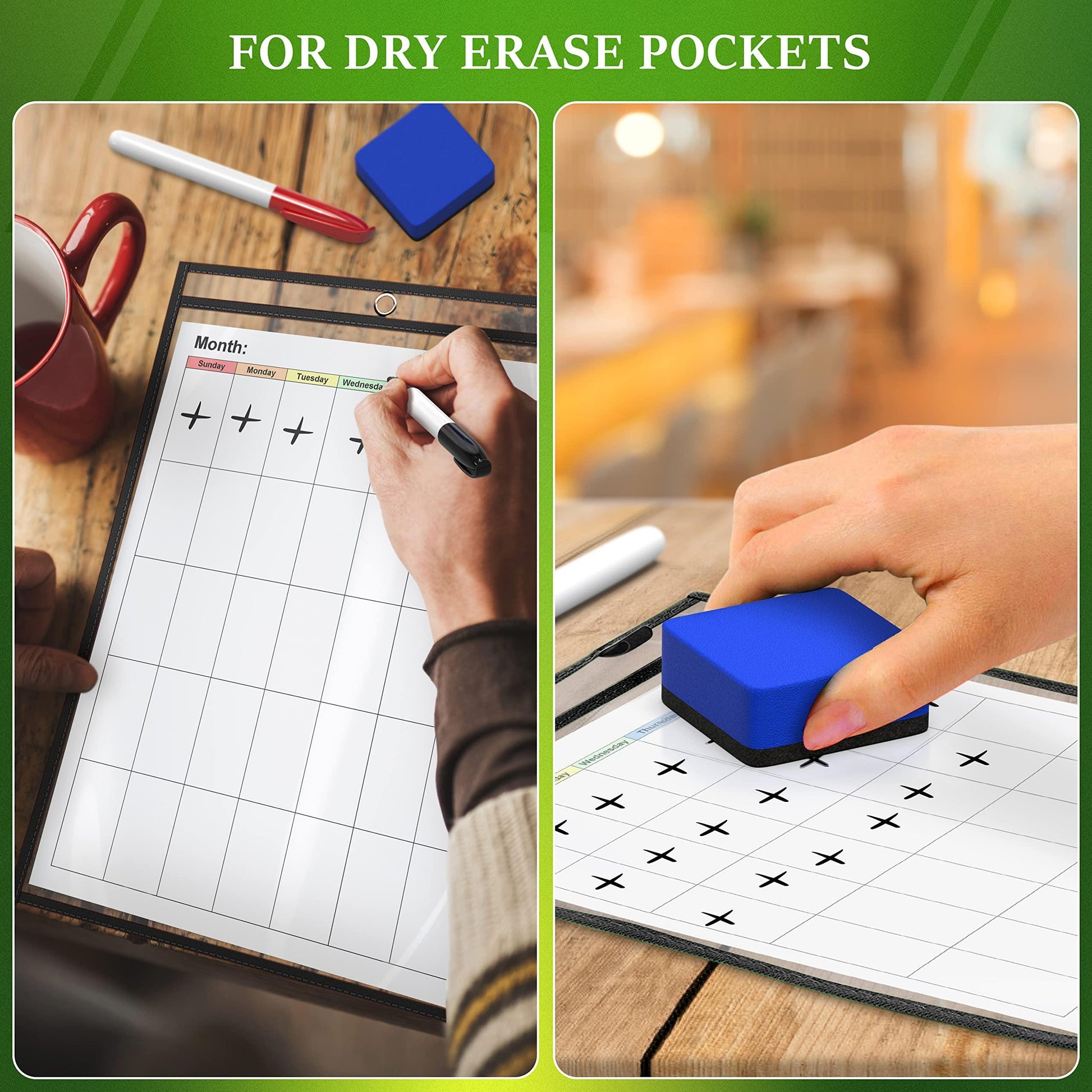 small whiteboard eraser with dual color markers