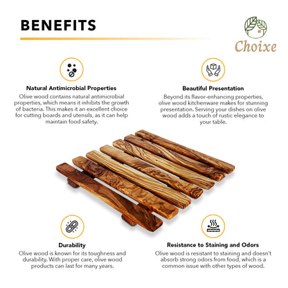 “Durable square olive wood coaster designed for everyday cooking and stylish countertop protection.”