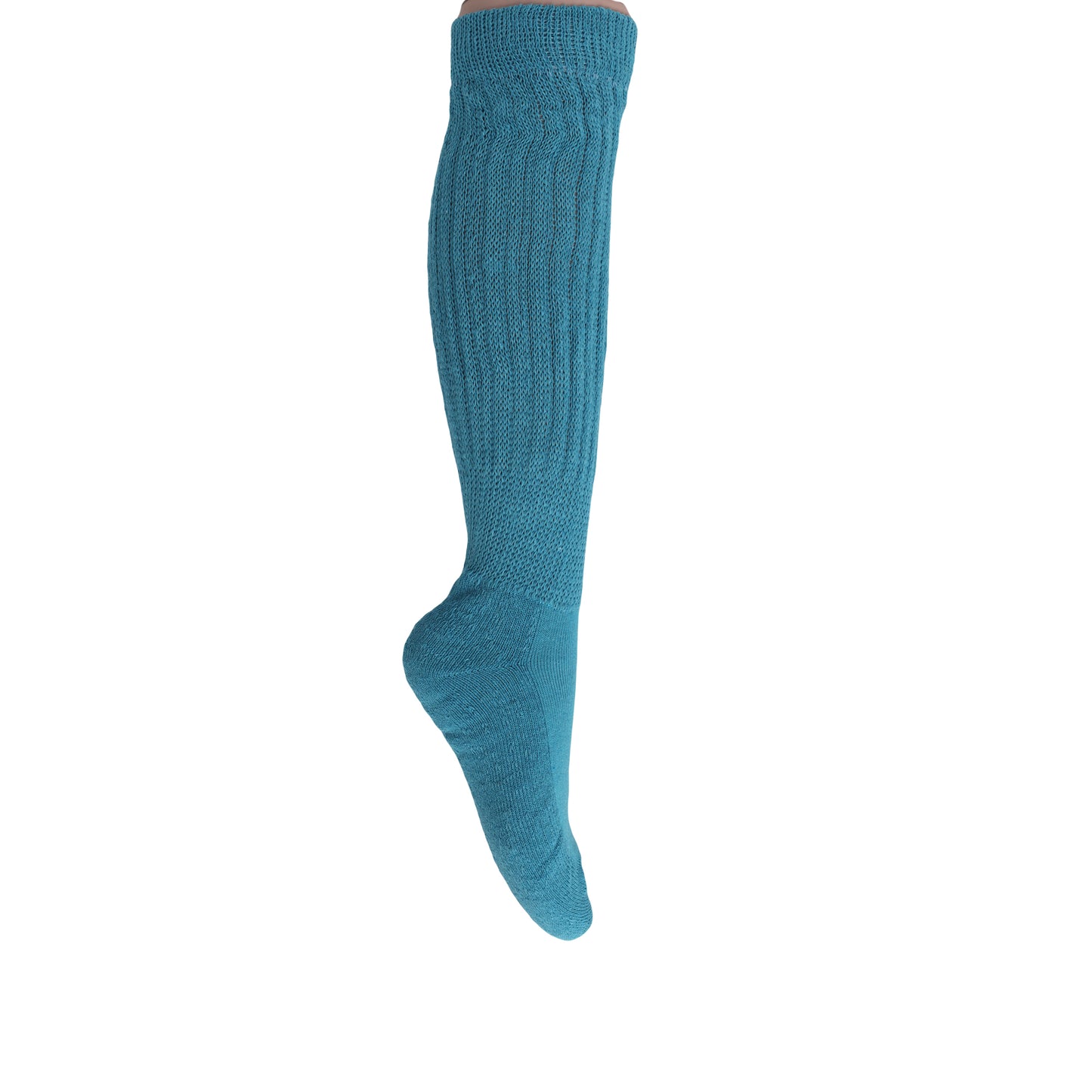 womens capri blue cotton slouch socks long style
