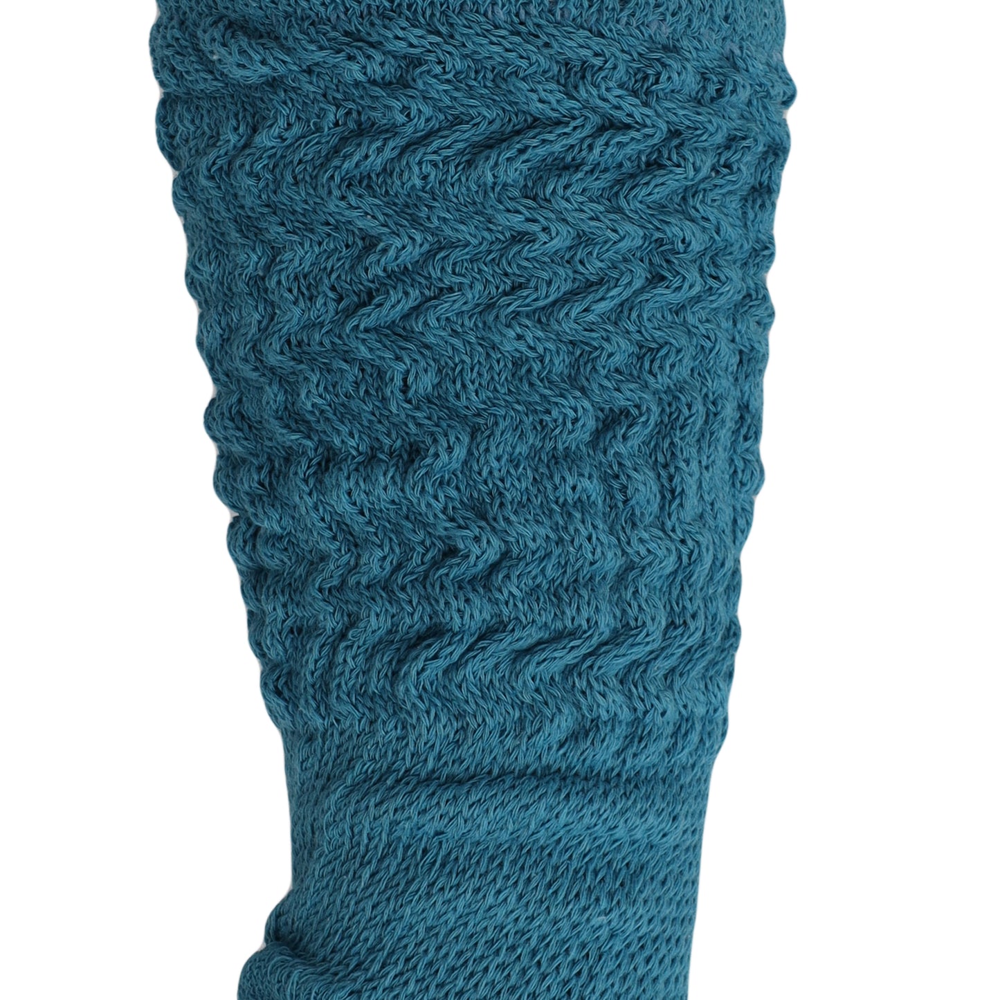 Premium Capri Blue Slouchy Scrunch Socks for Women