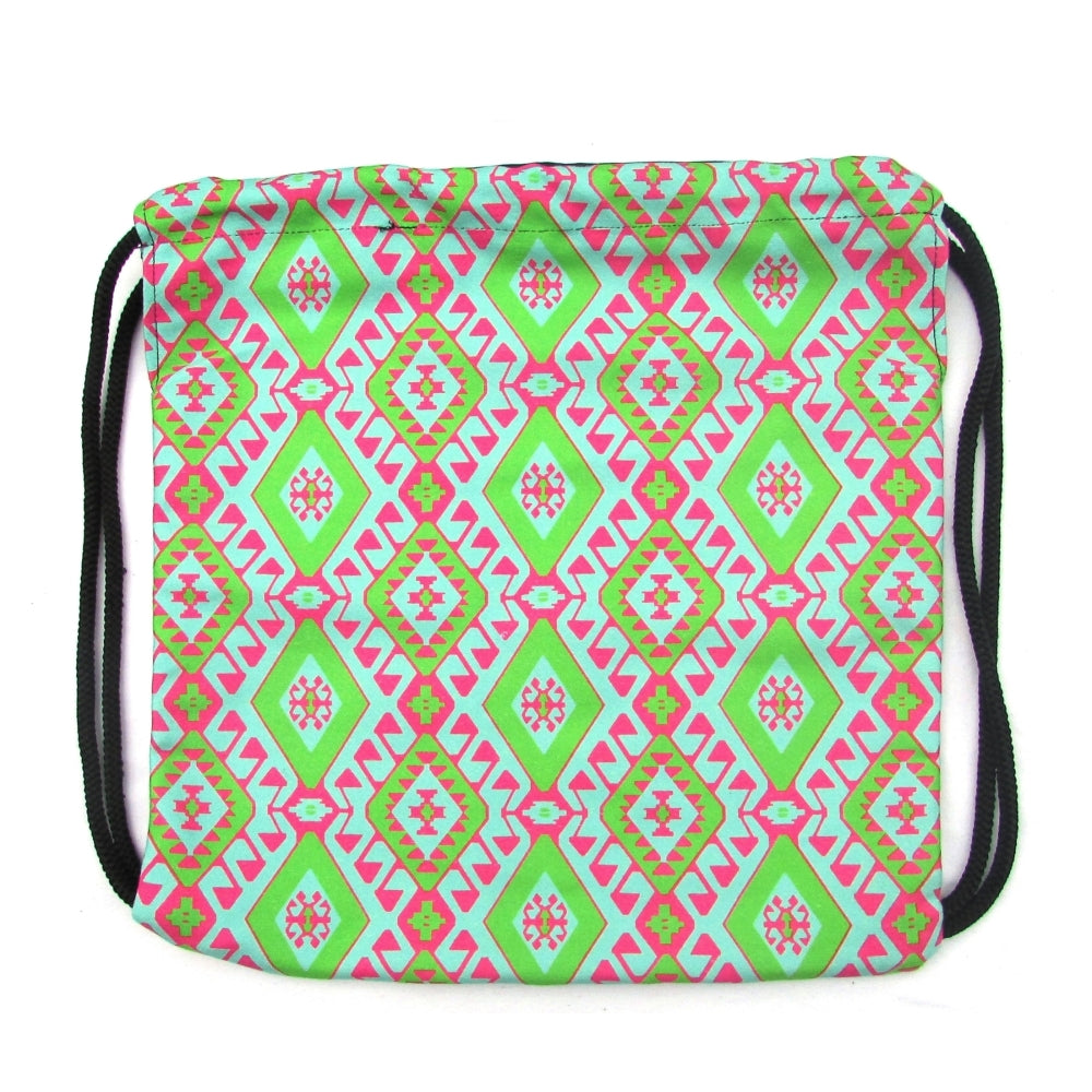 Amulet patterned drawstring backpack