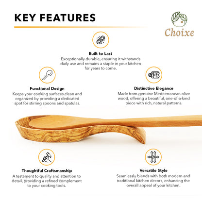 Side view showcasing the depth and curved shape of the spoon rest