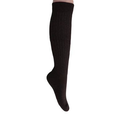 brown long boot socks soft cotton blend