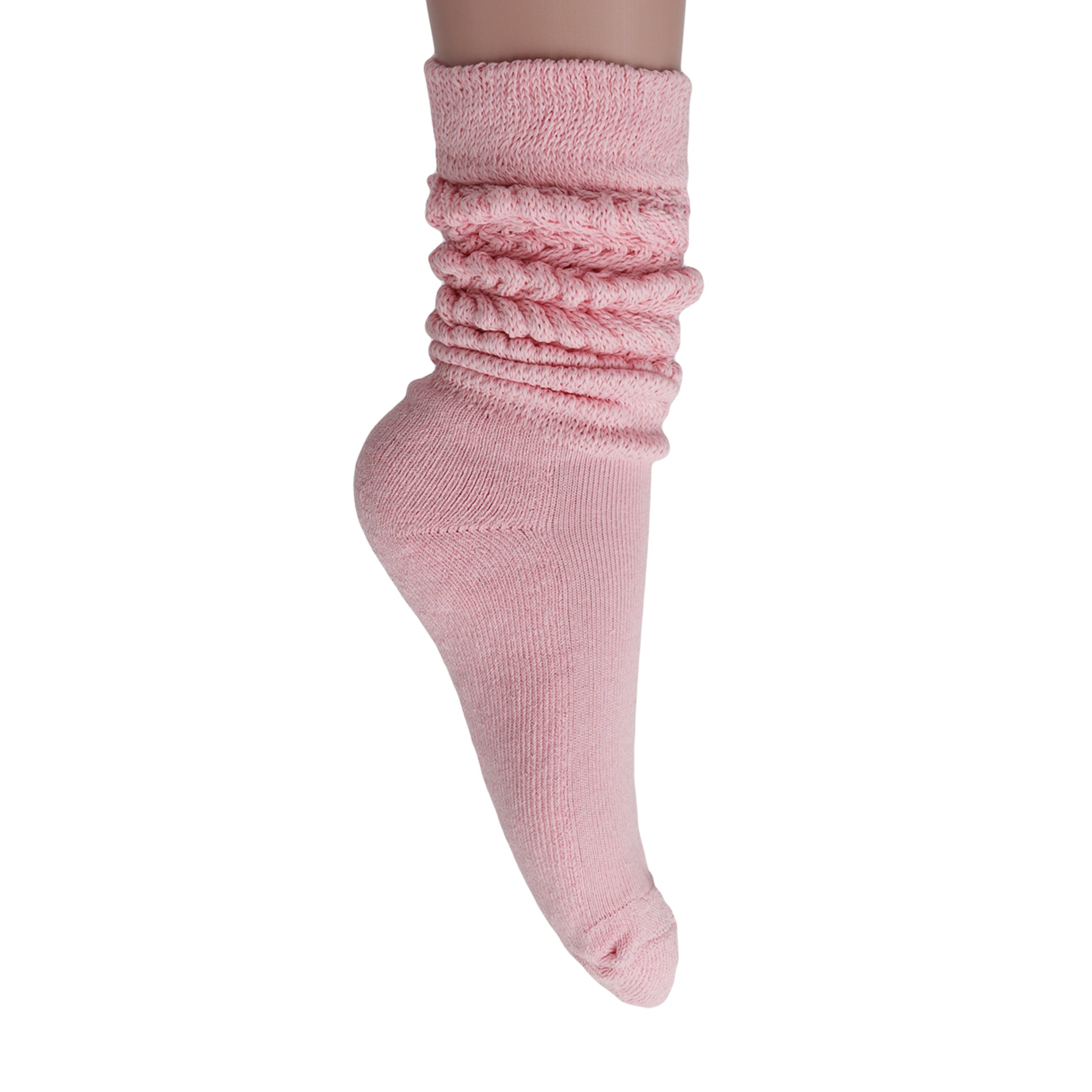 cozy long pink boot socks cotton blend