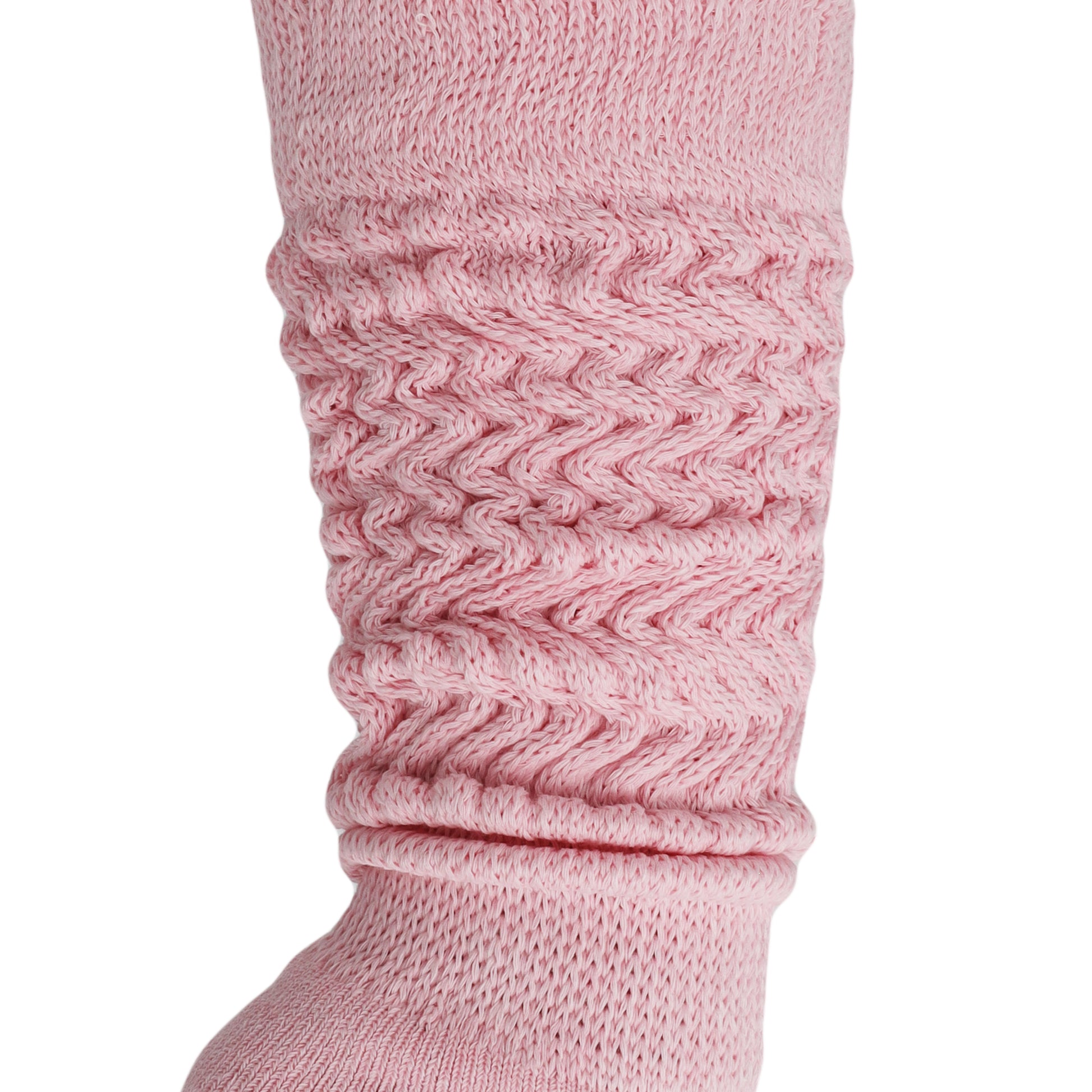 cozy long pink boot socks cotton blend