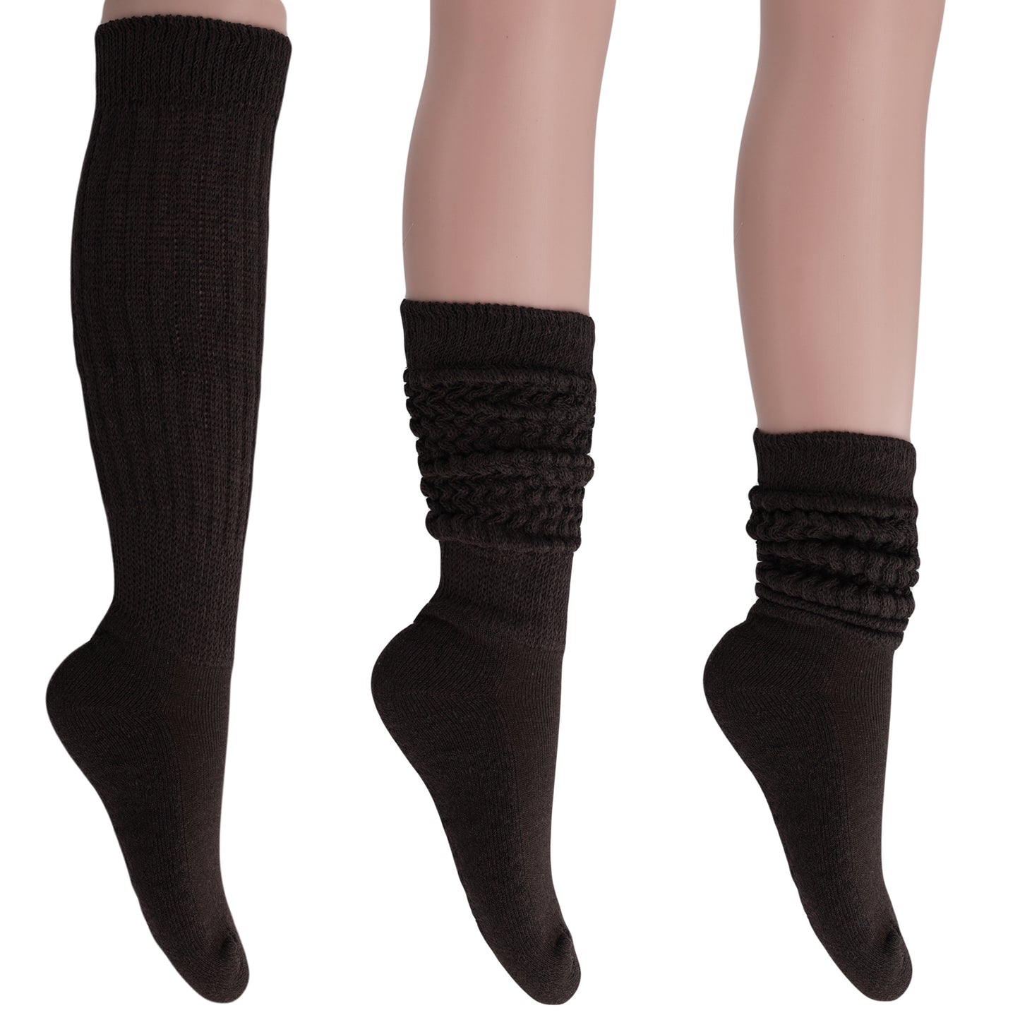 brown slouch socks for women knee high style