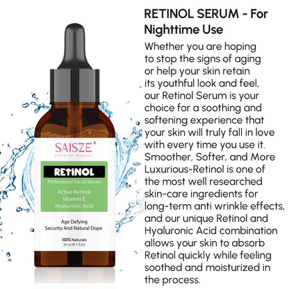 Anti-aging serum set Retinol serum in detail