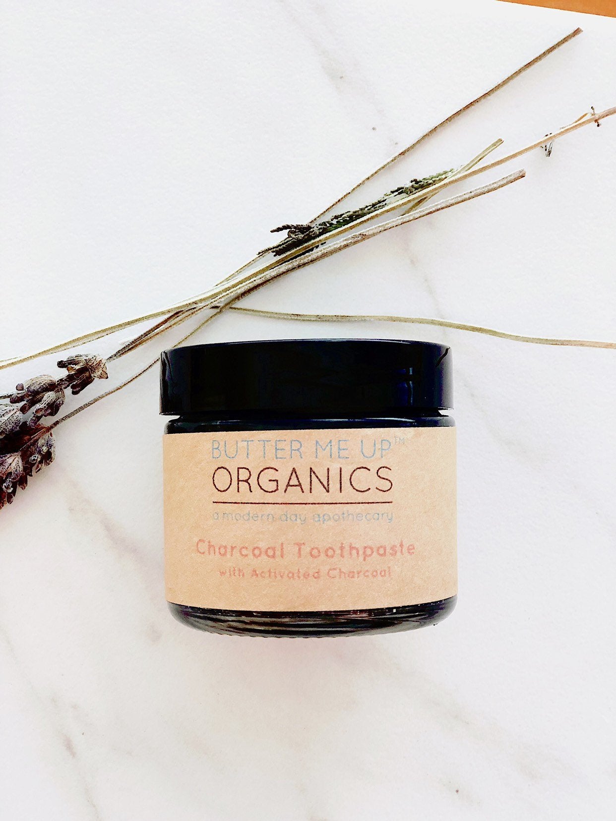 Organic Activated Charcoal Whitening Toothpaste – 2oz Glass Jar