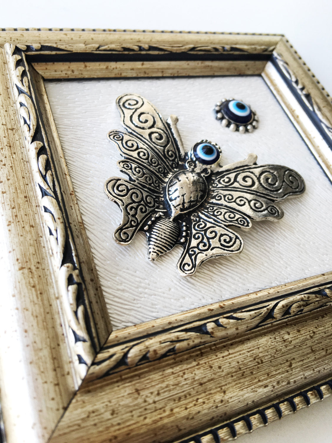 unique artisan butterfly evil eye home accent