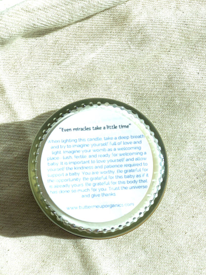 Krombee Bloom and Nurture Crystal Candle bottom