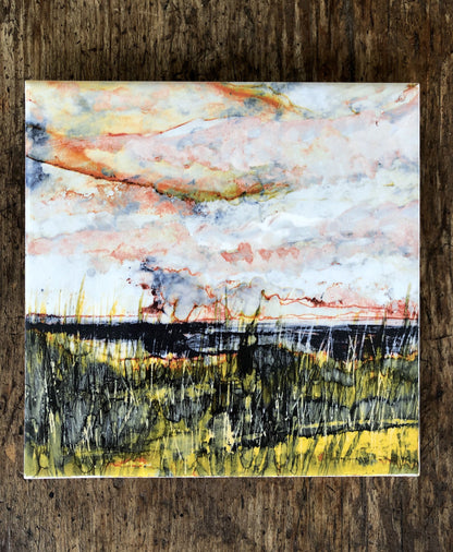 artisan ocean design glossy tile