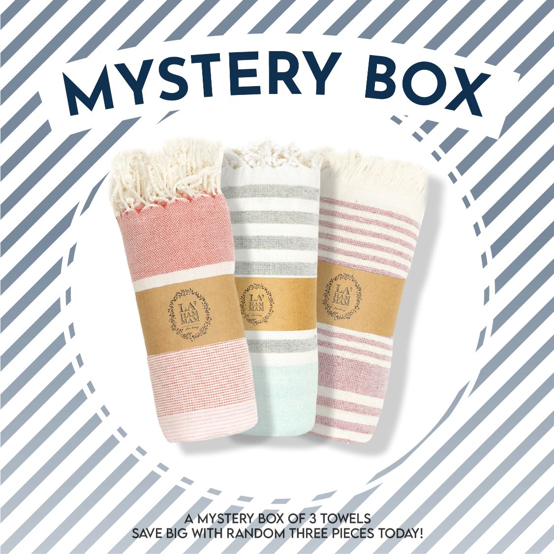mystery box of peshtemal towels 3 pack