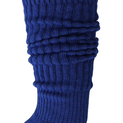 blue scrunch boot socks for women