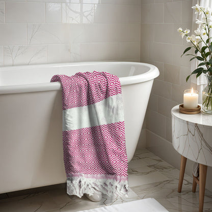 Haley Diamond Turkish Towel 200 GSM – Soft Oversized Cotton Towel