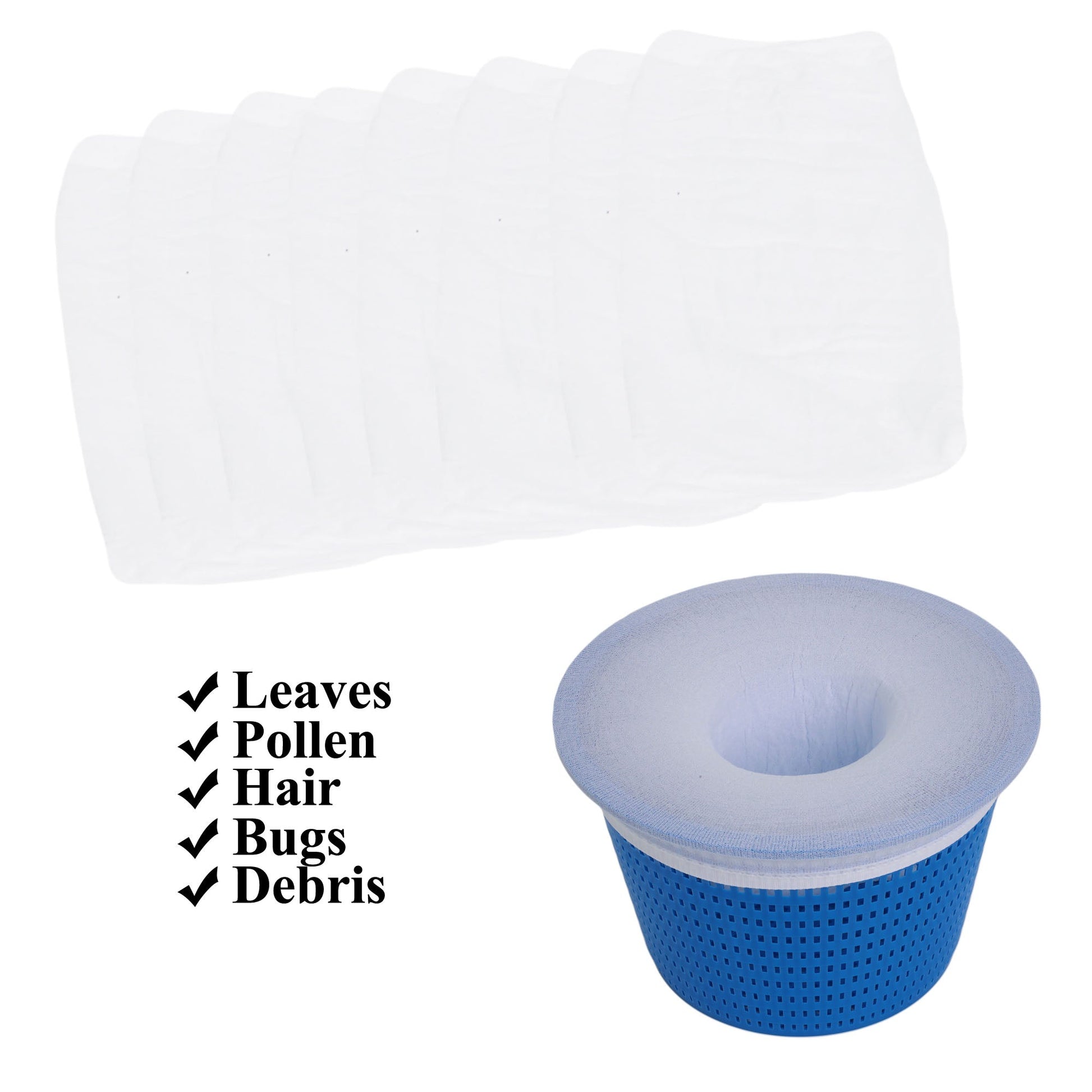 Pool maintenance filter saver nylon mesh