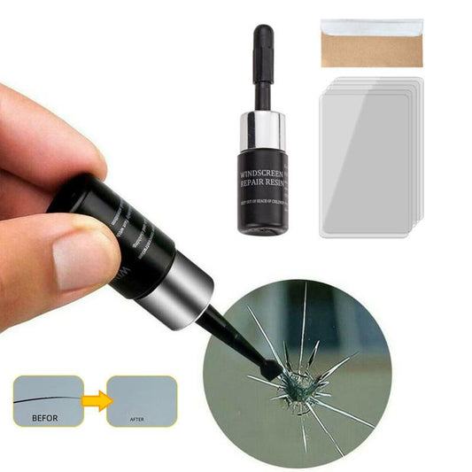 Auto glass windshield repair kit bottles