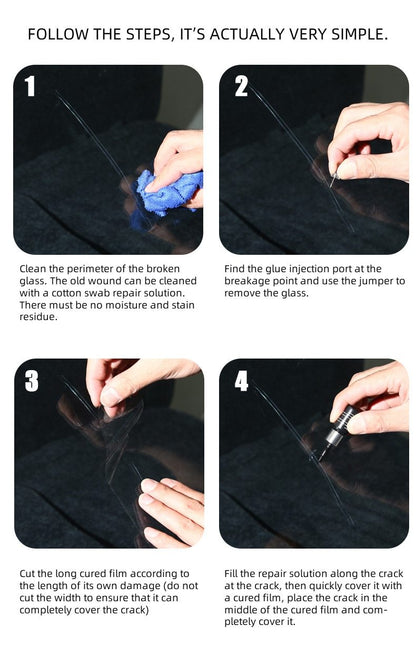 DIY car windshield chip repair tools