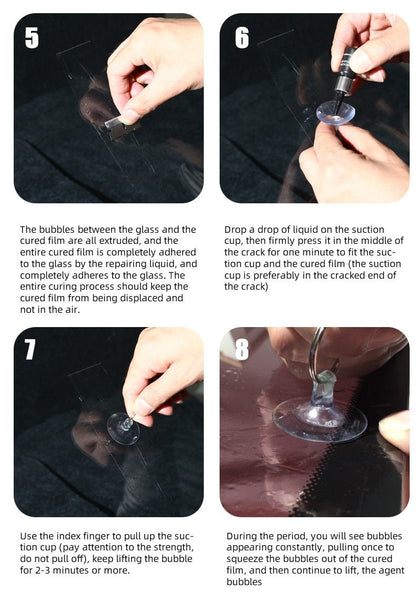 Complete windshield repair kit for vehicles