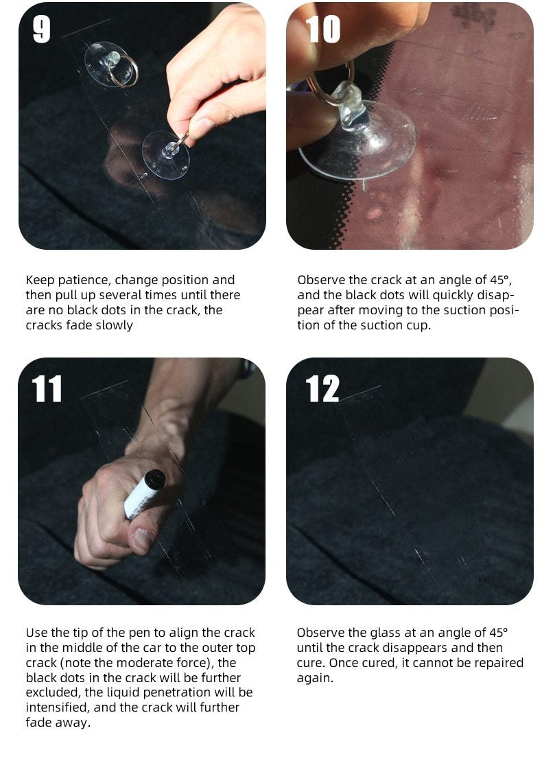 5-bottle resin kit for car glass repair