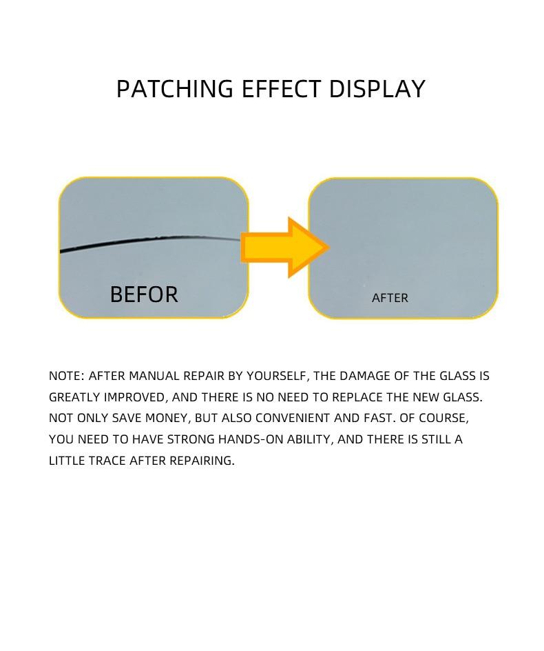 Transparent resin for minor auto glass damage