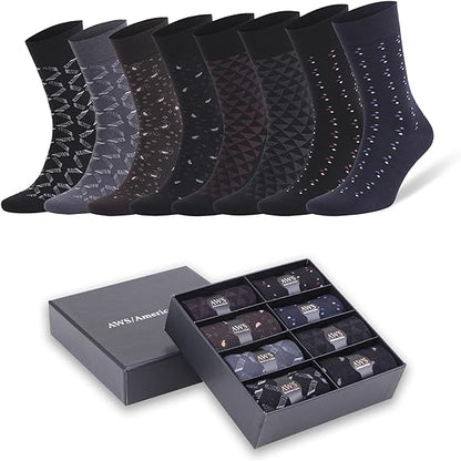 mens bamboo dress socks gift box 8 pairs